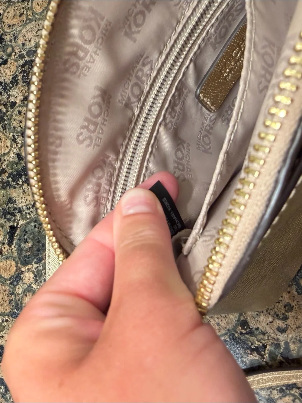Or best offer :) Michael Kors Metallic Gold Saffiano Dome Crossbody